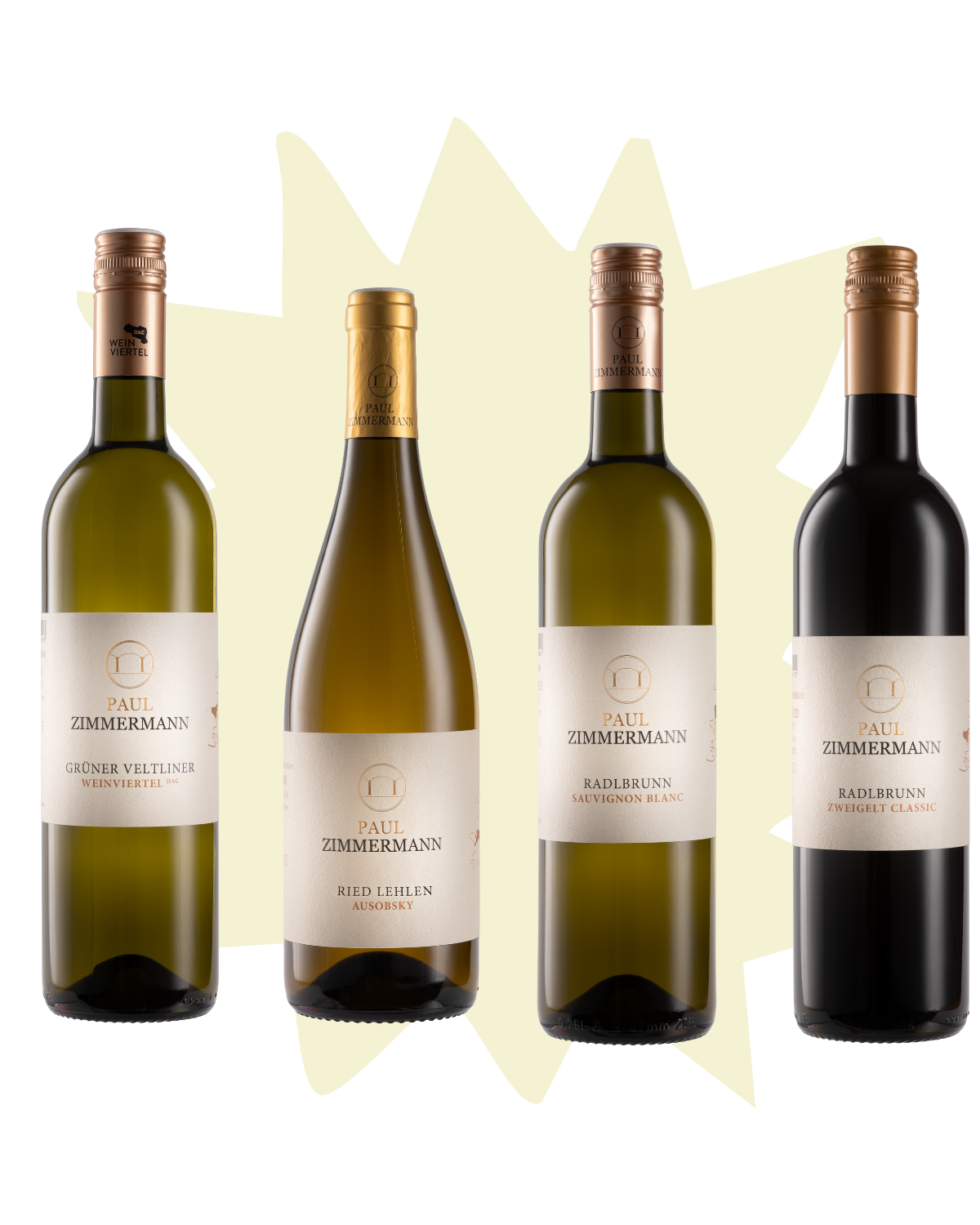 Paul Zimmermann smagekasse indeholder grüner veltliner, sauvignon blanc, zweigelt og ried lehlen ausobsky